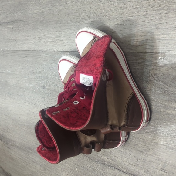 Converse Chuck Taylor Elise Roll down Hi-Top Leather Sneakers - Picture 2 of 7